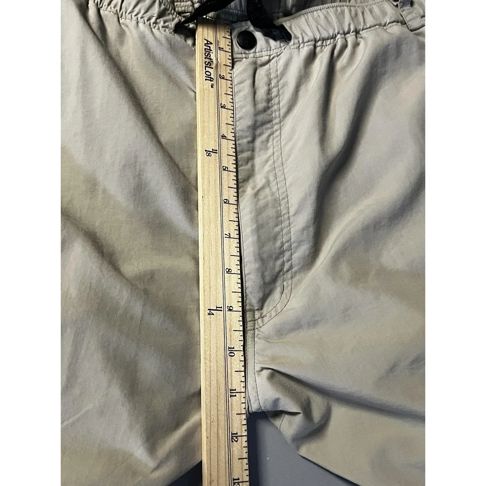 REI Pants Mens XL Beige Convertible Cargo Zip Off Nylon UPF 50+ Hiking Trail